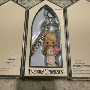 Precious Moments Blessings Bag Charm with Gold and Pink Details
